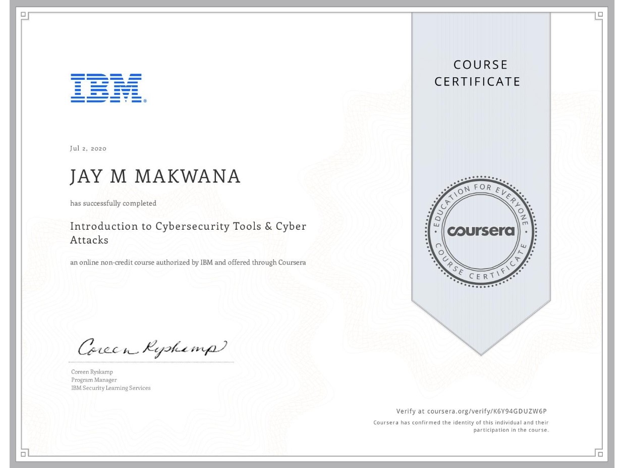 Cybersecurity Certificate